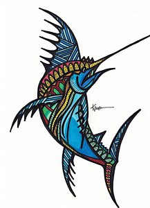 217x300 exotic fish drawings fine art america - Exotic Fish Drawing