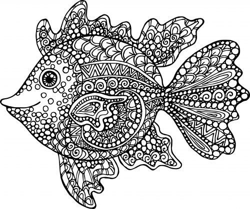 500x419 tropical fish coloring pages free new exotic fish coloring - Exotic Fish Drawing