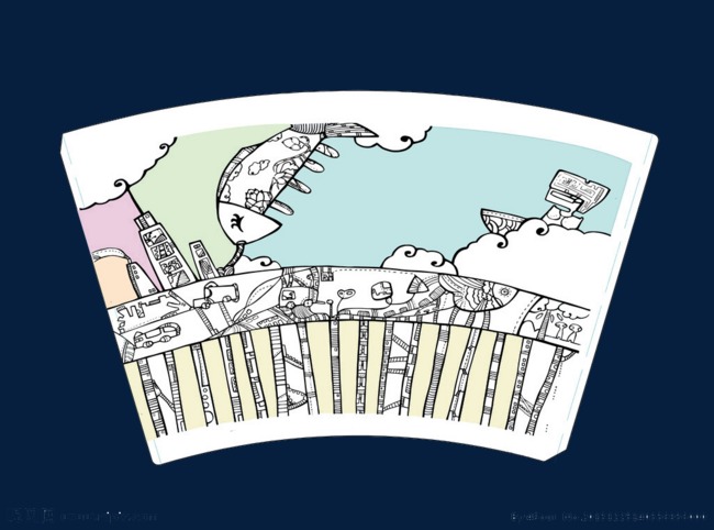 650x482 paper cup expansion drawing, paper cup, panorama, png - Expansion Drawing