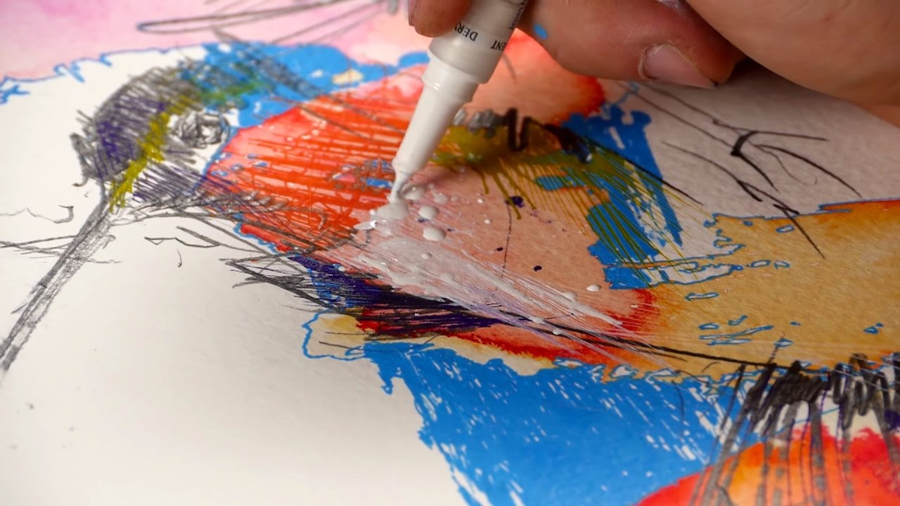 1280x720 Experimental Drawing With Derwent Line Painters - Experimental Drawing