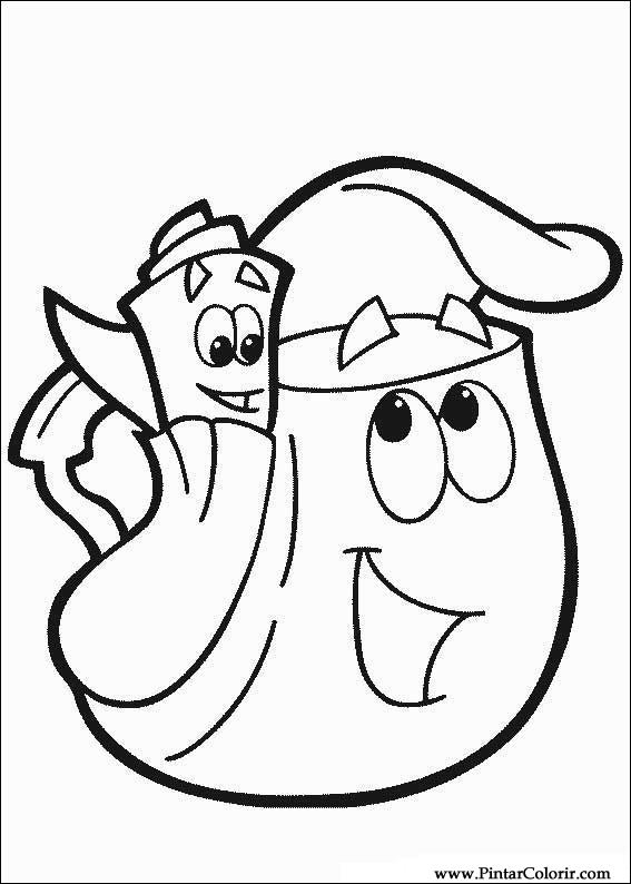 567x794 Drawings To Paint Colour Dora The Explorer - Explorer Drawing