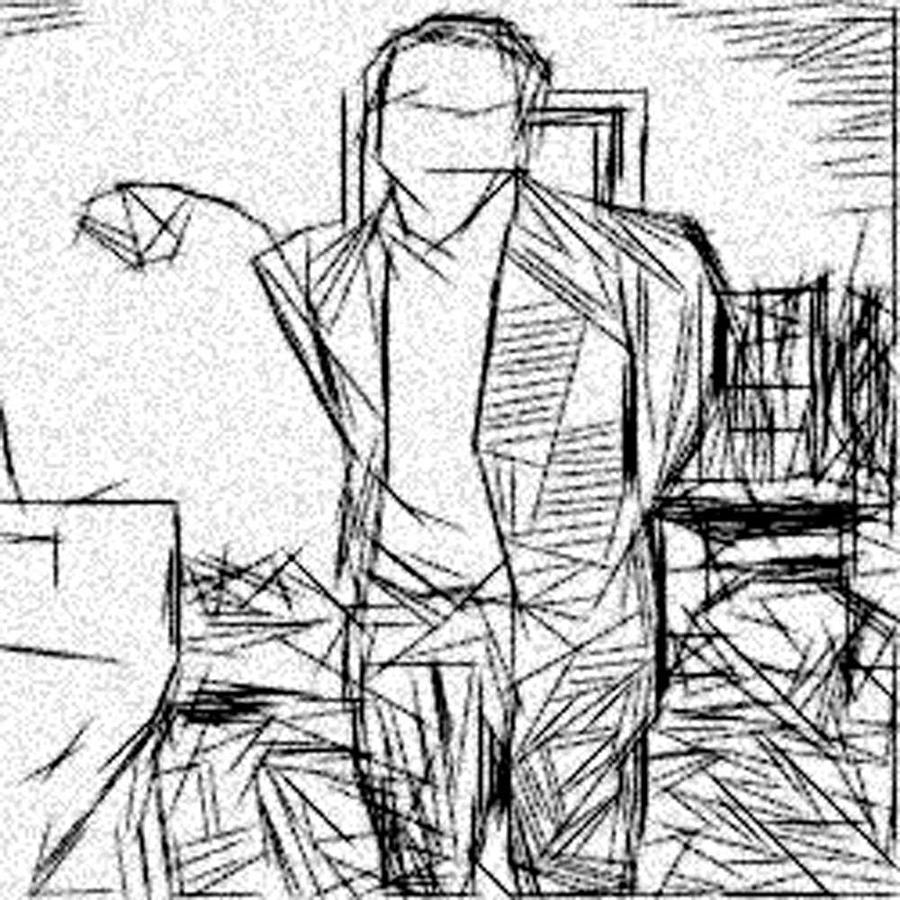 900x900 Outsider Art Abstract Expressionism Mixed Media - Expressionism Drawing