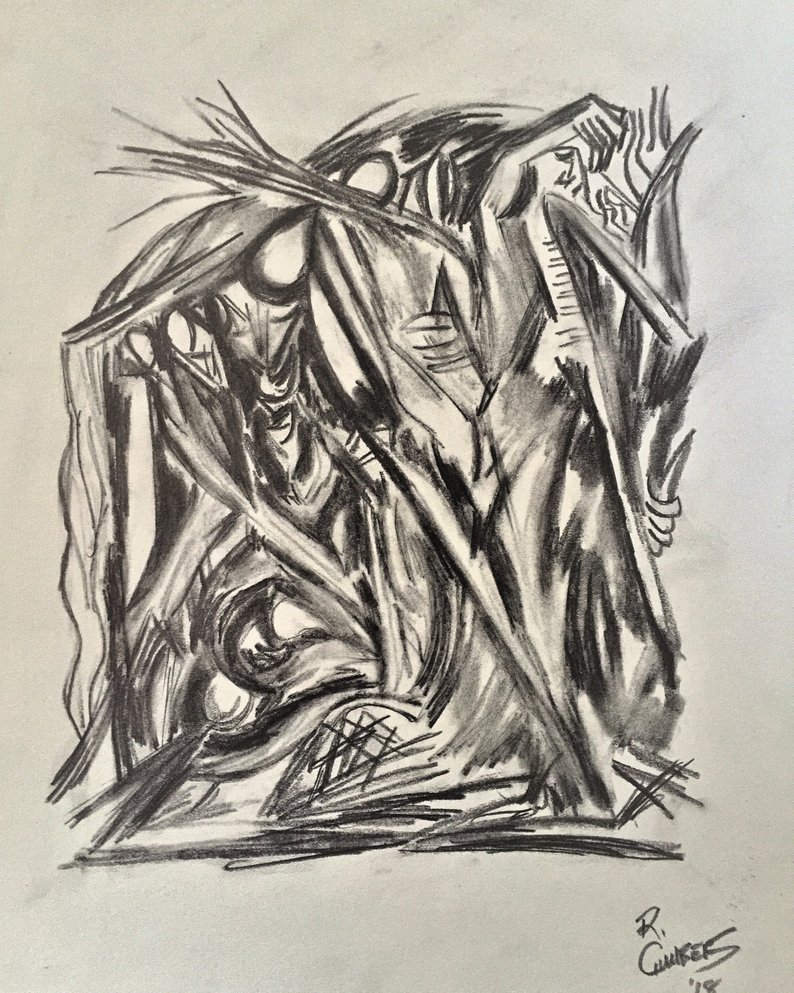 794x993 Black And White Drawing Pencil Artwork Contemporary Art Etsy - Expressionism Drawing