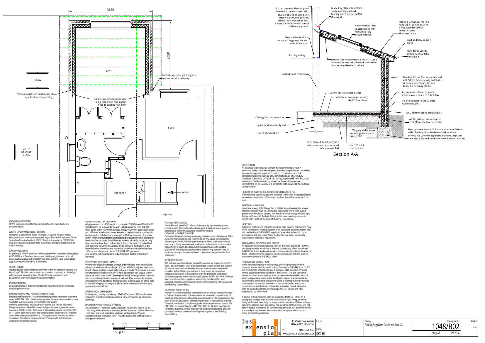 1654x1169 just extension plans - Extension Drawings