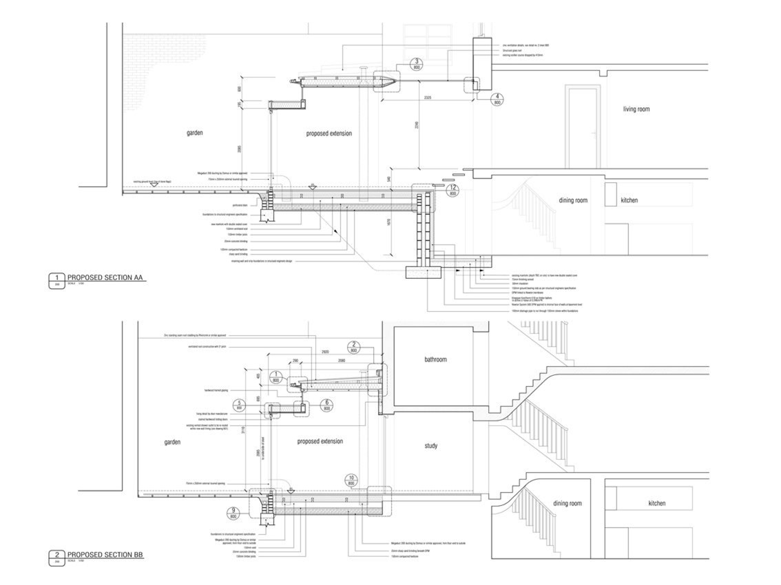 1134x850 residential extension drawings ah design - Extension Drawings
