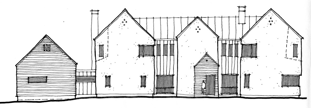 1200x420 designing elevations life of an architect - Exterior Drawing