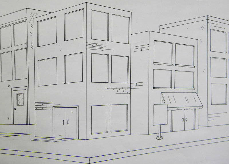 800x573 interior and exterior perspective drawings drawing and composition i - Exterior Drawing