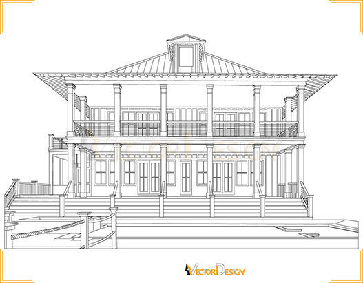 527x411 professional architectural vector drawing service provider - Exterior Drawing