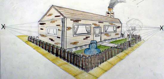550x265 External View Of Bungalow - External Drawing