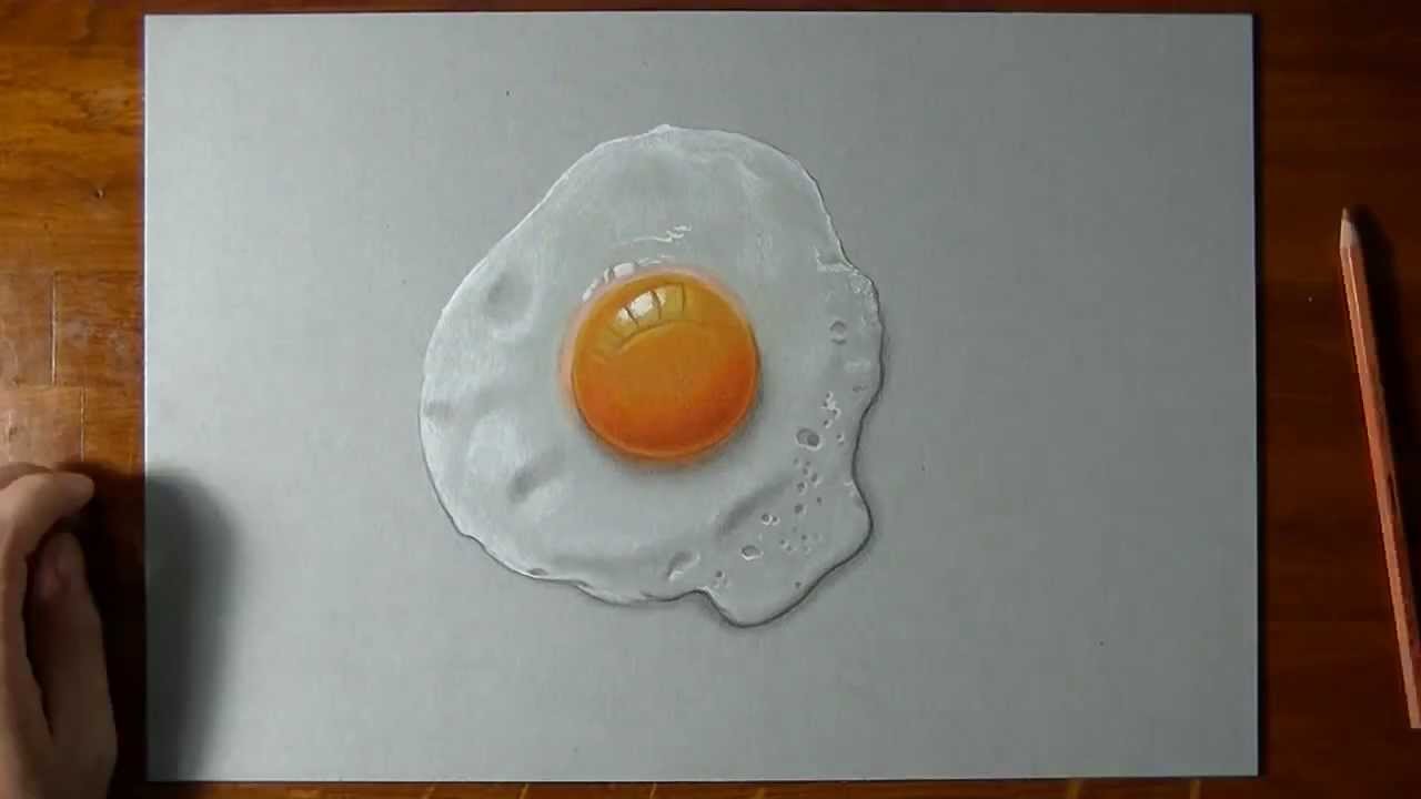 1280x720 amazing extreme realistic drawing fried egg - Extreme Drawing