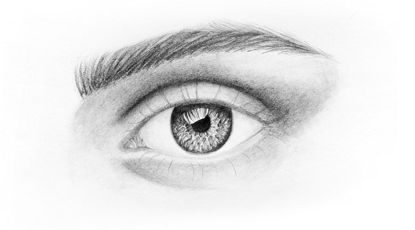 850x472 How To Draw A Realistic Eye - Eye And Eyebrow Drawing