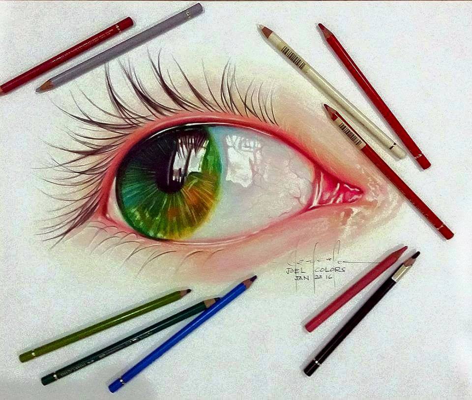 960x814 Eye Color Pencil Drawing - Eye Color Pencil Drawing