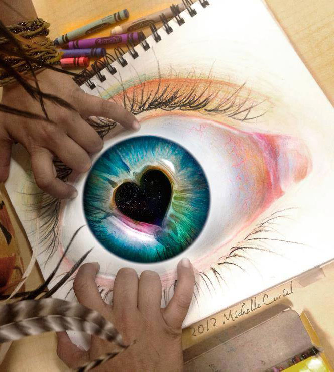 665x741 Eye Color Pencil Drawing - Eye Color Pencil Drawing