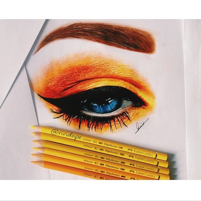 640x640 Eyes Color Pencil Drawing - Eye Color Pencil Drawing