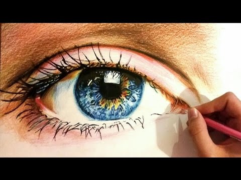 480x360 How To Draw A Realistic Eye With Colored Pencils - Eye Color Pencil Drawing