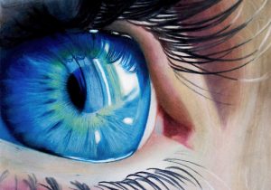 300x210 Realistic Colored Pencil Drawings - Eye Color Pencil Drawing