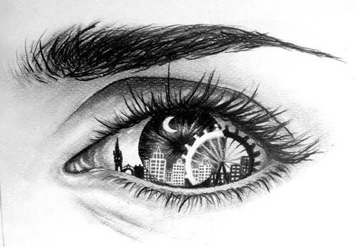499x347 Eye Drawing Of How We See London Drawings, Art, Eyes - Eye Drawing