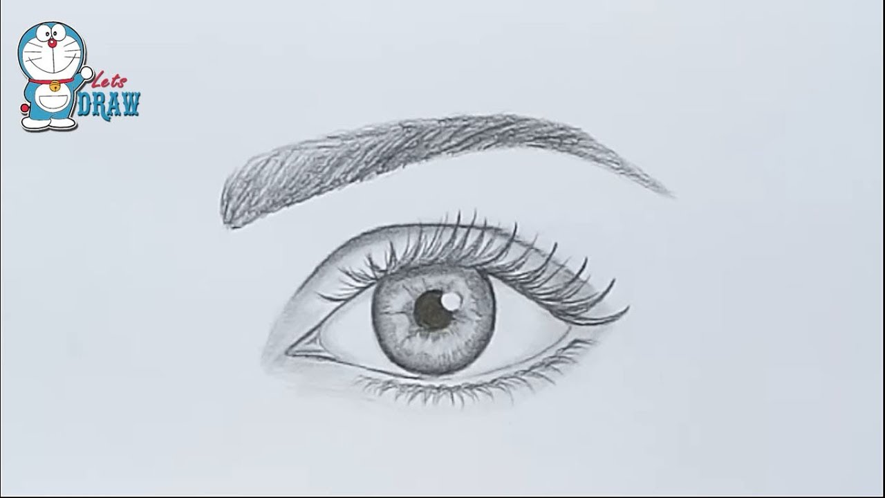 1280x720 Easy Way To Draw A Realistic Eye For Beginners Step - Eye Drawing
