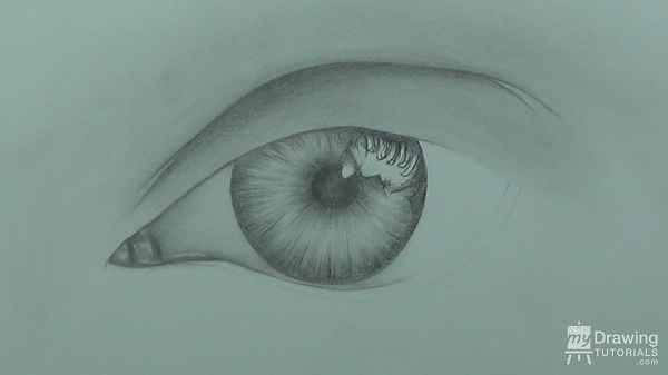 600x337 How To Draw An Eye My Drawing Tutorials - Eye Drawing Black And White