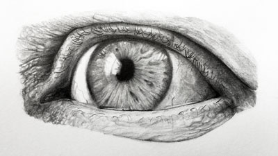 400x225 How To Draw With White Charcoal On Black Paper - Eye Drawing Black And White