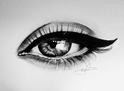 500x368 Image About Art In Me - Eye Drawing Black And White