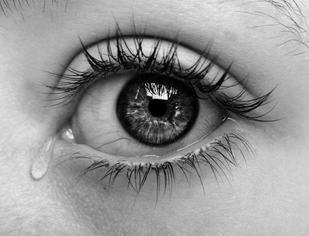 610x467 Beautiful, Black And White, Crying, Dark, Depressing, Eye, Eyes - Eye Drawing Black And White
