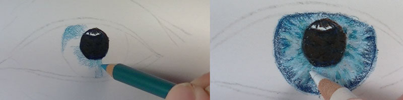 800x200 How To Draw A Realistic Eye With Colored Pencils - Eye Drawing Color