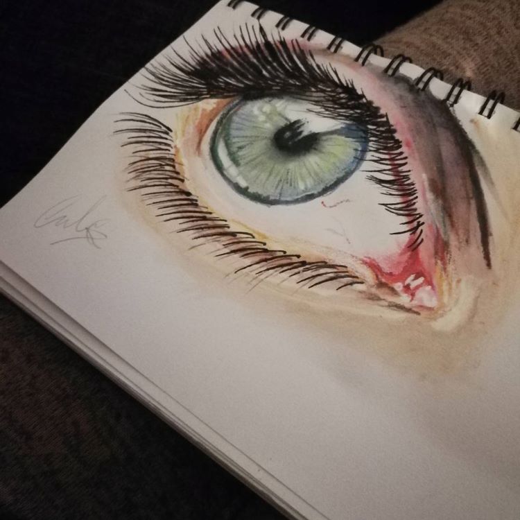 Eye Drawing Color at PaintingValley.com | Explore collection of Eye ...