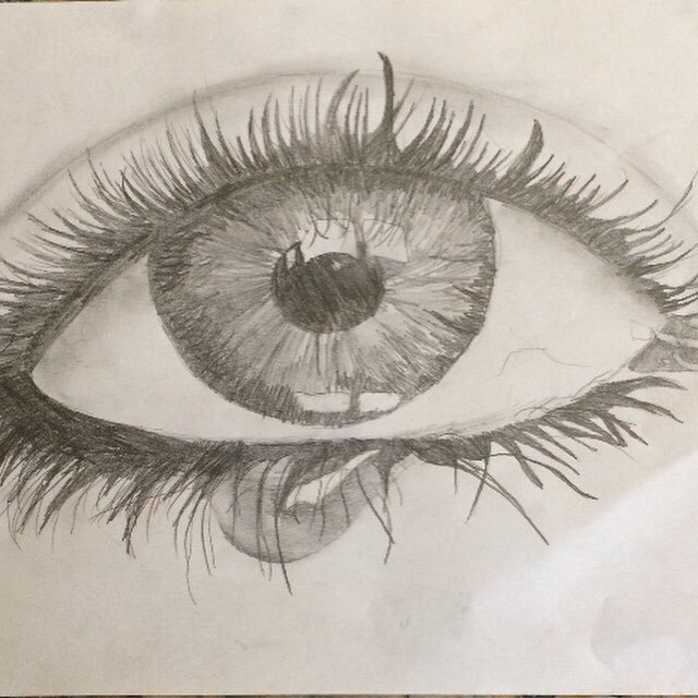 640x640 Crying Eye Drawing Doodles And Drawings Amino - Eye Drawing Crying