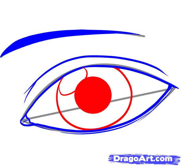 590x541 How To Draw An Easy Eye, Step - Eye Drawing Easy