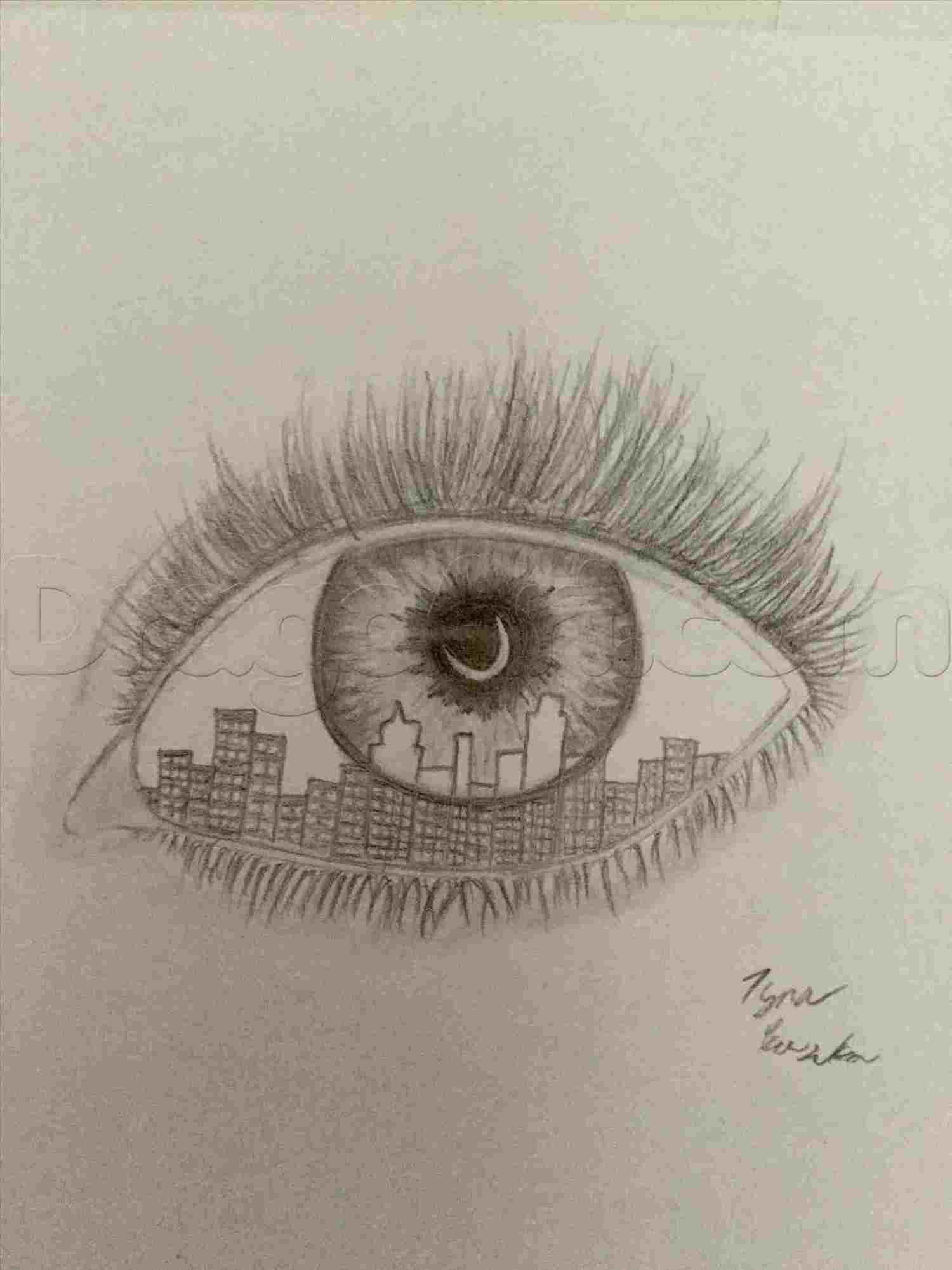 1500x2001 How Easy Eye Drawing Step - Eye Drawing Easy