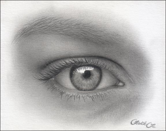 575x453 How To Draw The Female Eye Step - Eye Drawing Images