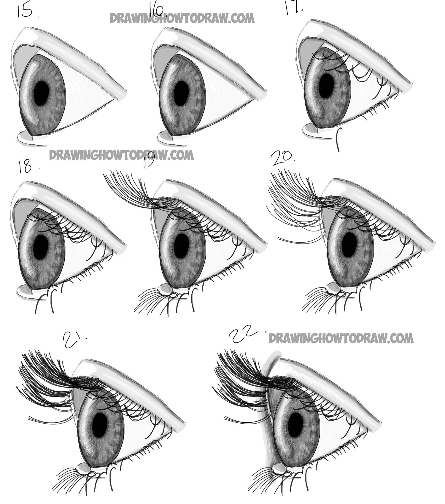 Eye Drawing Step By Step At Paintingvalley Com Explore