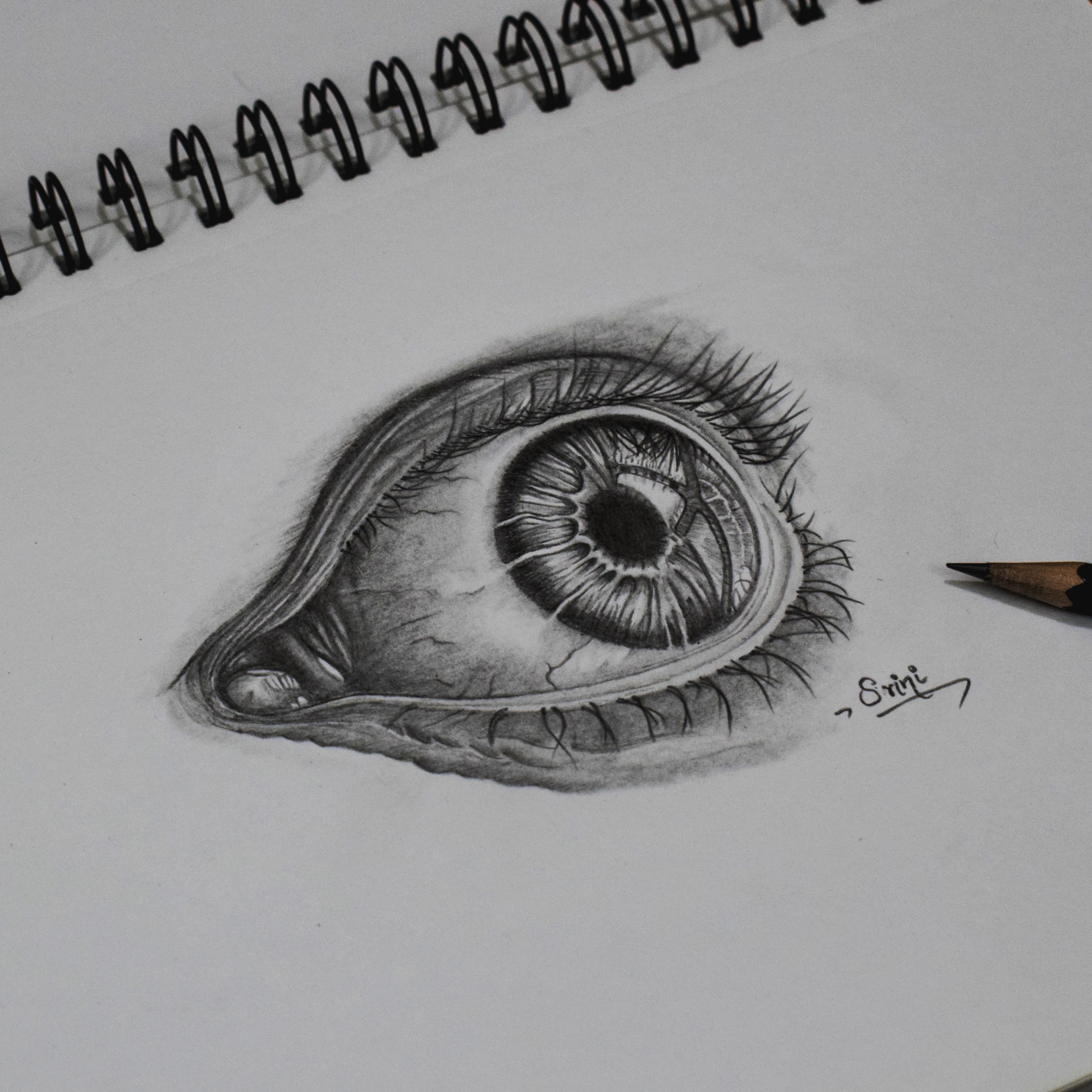 Рисунки карандашом глаза необычные