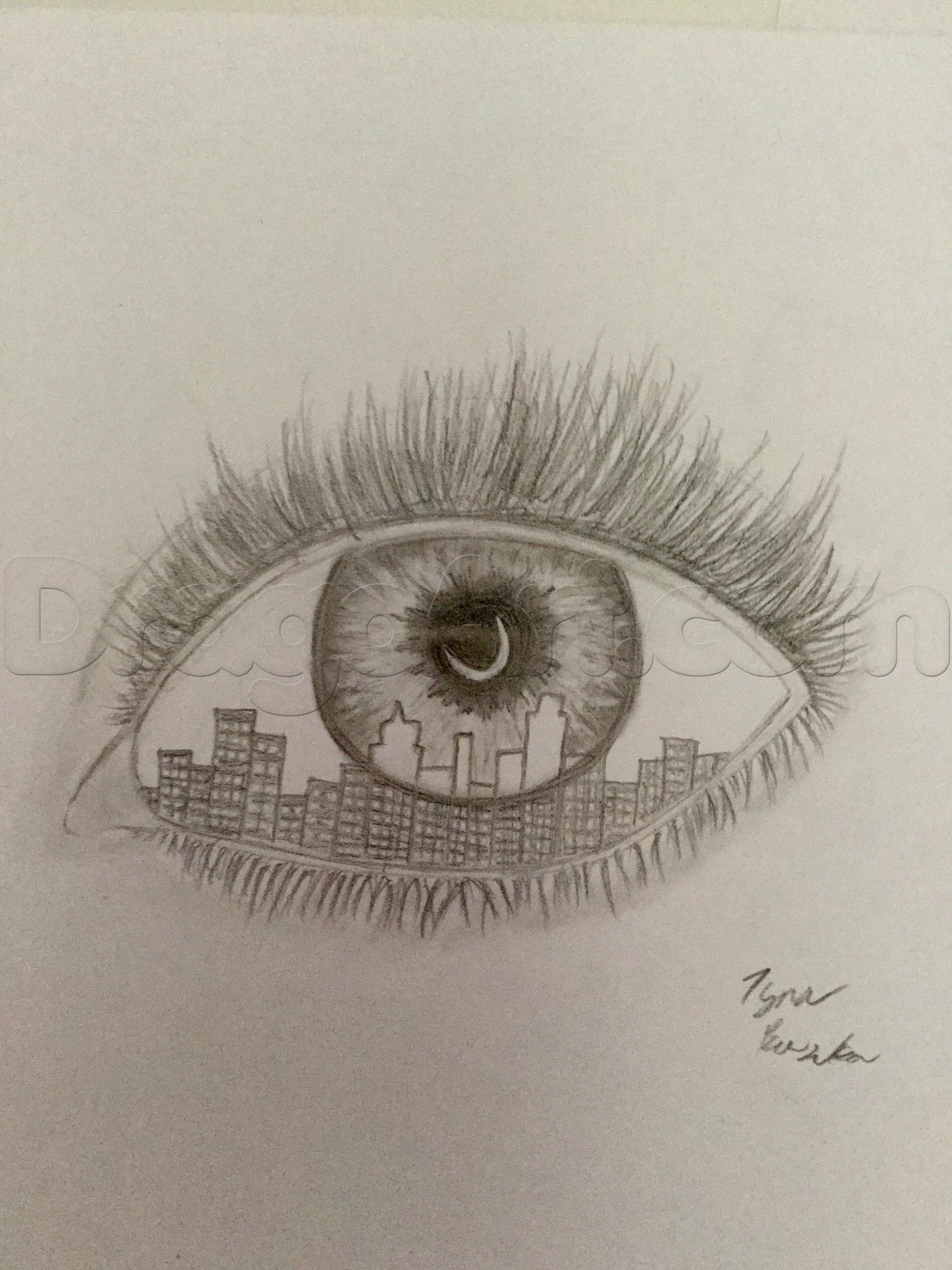 2448x3264 How To Draw A Cool Eye, Step - Eye Drawing Tutorial