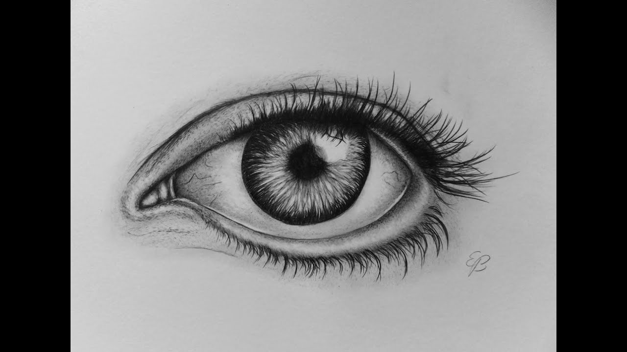 1280x720 Realistic Eye Drawing Tutorial Step - Eye Drawing Tutorial