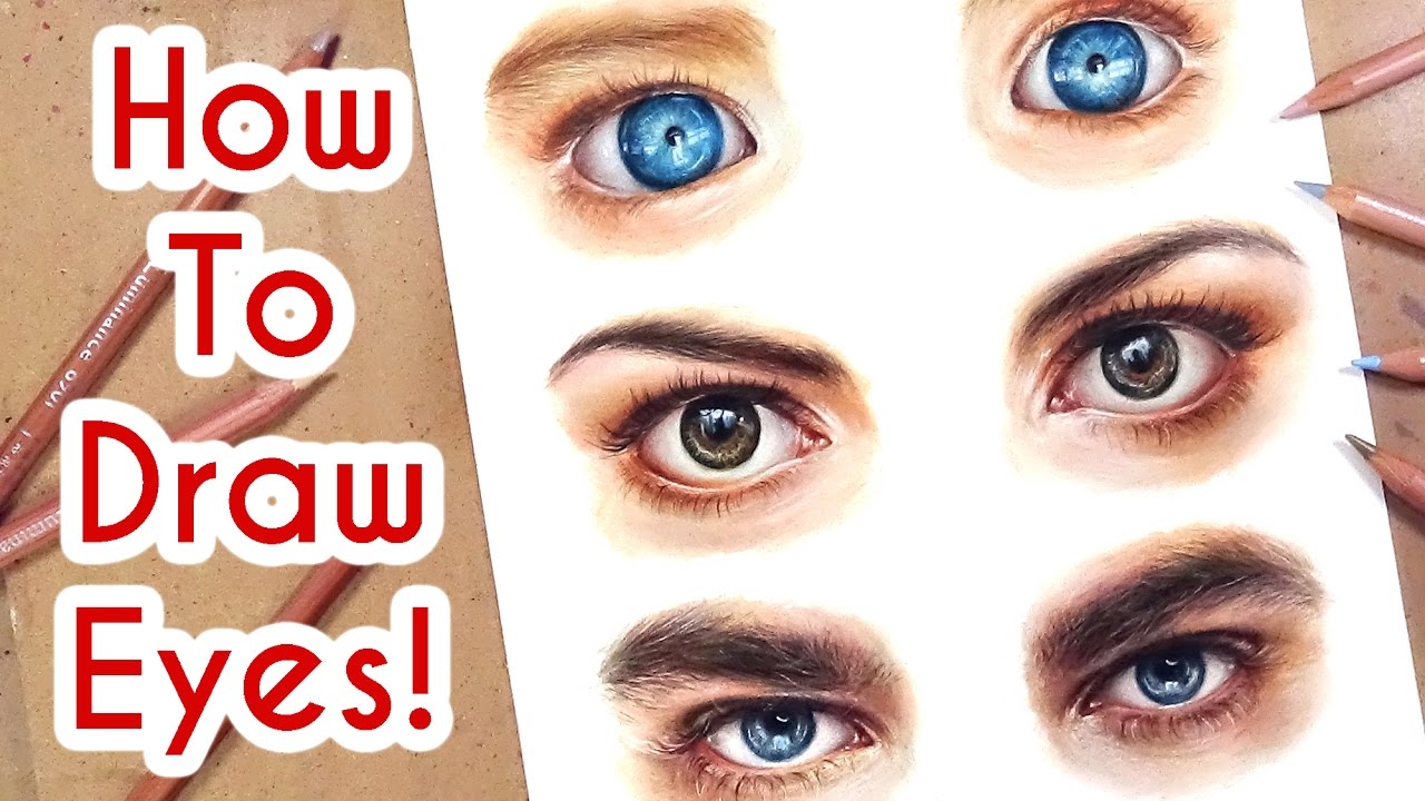 1280x720 Drawing Eyes Part Coloured Pencil Drawing Tutorial Episode - Eye Drawing Tutorial