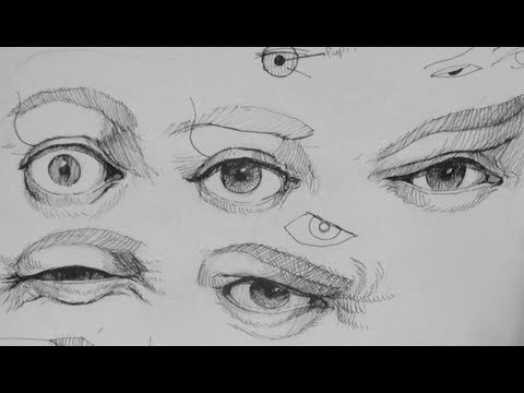 480x360 Pen Ink Drawing Tutorials How To Draw Realistic Eye - Eye Expressions Drawing