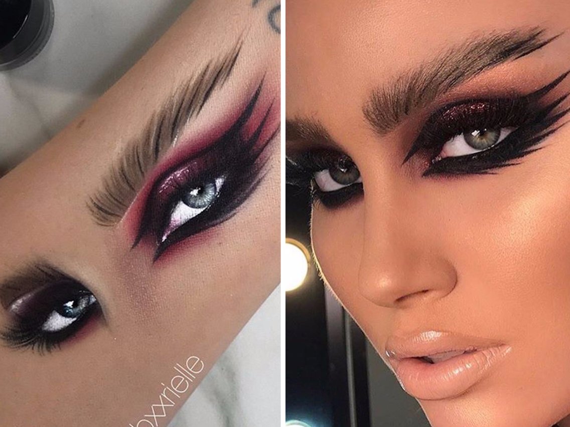 1136x852 Instagram Artist Draws Realistic Eye Makeup On Her Arm - Eye Makeup Drawing