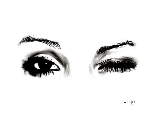500x374 Drawing, Eye, Eyes, Fashion, Girl, Makeup - Eye Makeup Drawing