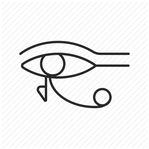 512x512 eye, horus, look, ra, religion, view, vision icon - Eye Of Horus Drawing