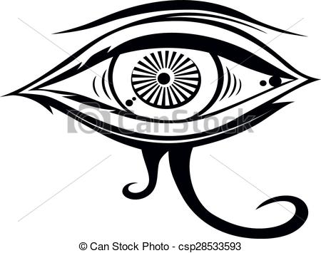 450x355 horus eye horus one eye theme vector art illustration - Eye Of Horus Drawing