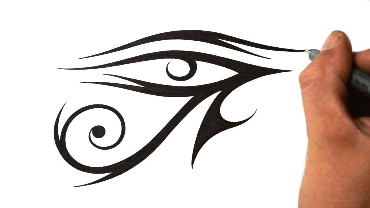 1280x720 how to draw eye of ra - Eye Of Horus Drawing