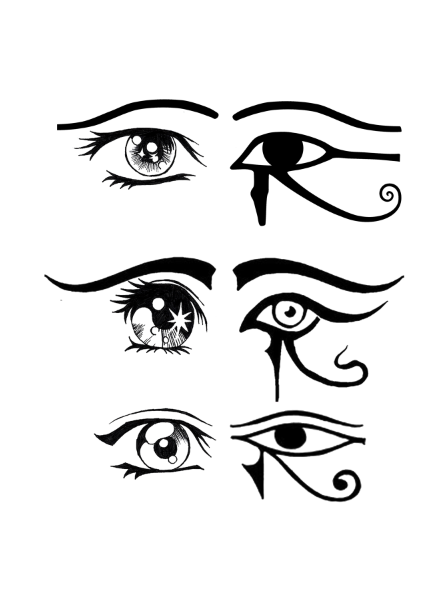 446x596 eye of horus anime print cult days - Eye Of Horus Drawing