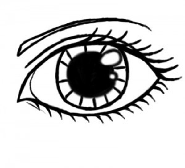 600x544 Outline Drawing Eye For Free Download - Eye Outline Drawing