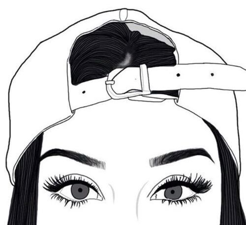 500x456 Outline, Art, And Eyes Image Art - Eye Outline Drawing