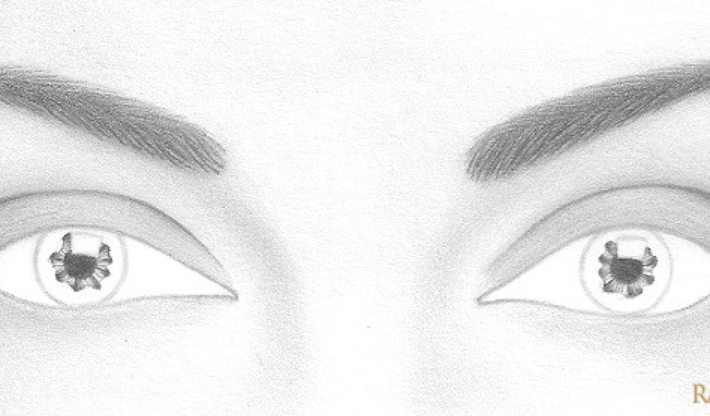 1024x600 Drawing Eyes Outline How To Draw A Pair Of Realistic Eyes - Eye Outline Drawing