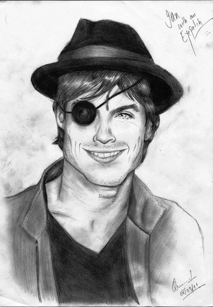 745x1073 ian with an eye patch - Eye Patch Drawing