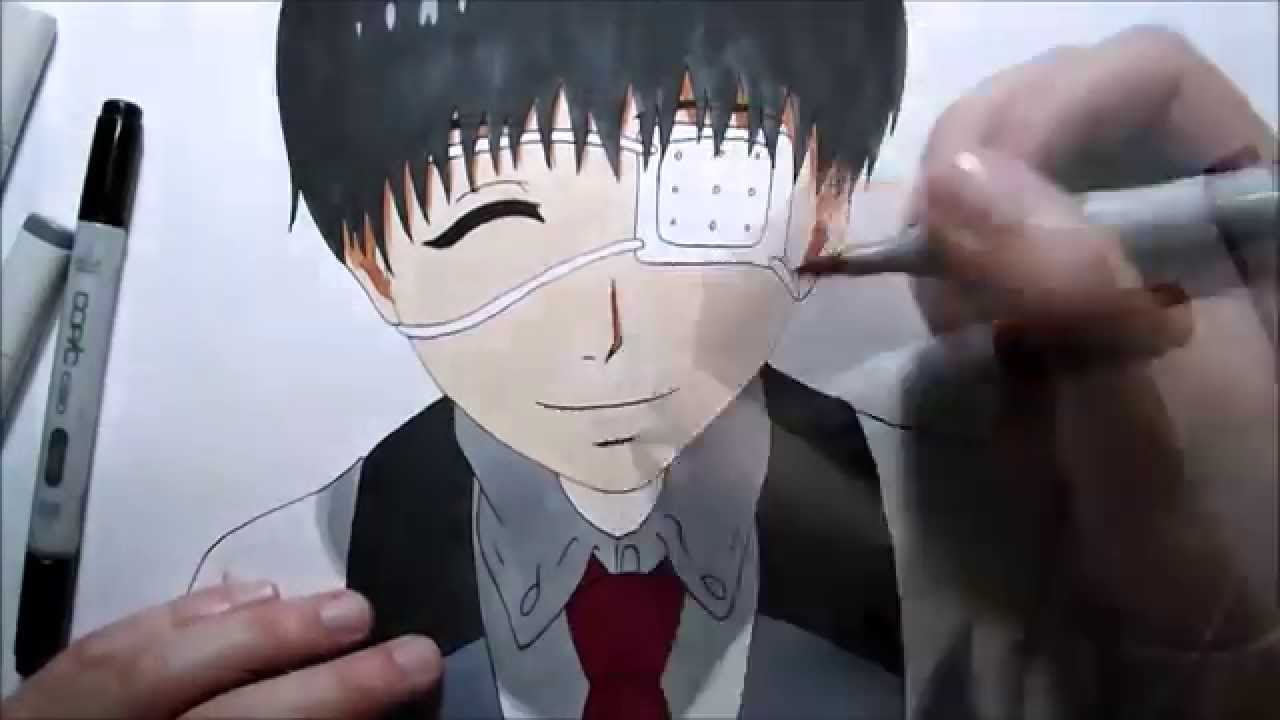 1280x720 Speed Drawing Kaneki Ken Eyepatch - Eye Patch Drawing