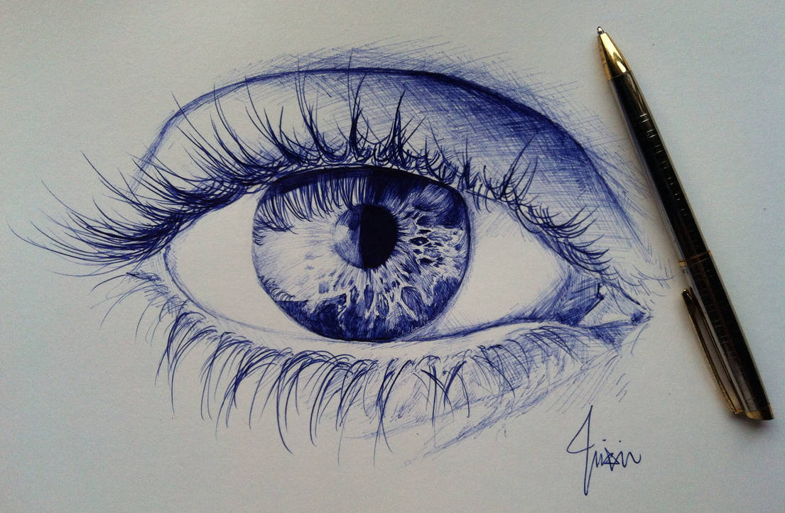 Eye Pen Drawing at PaintingValley.com | Explore collection of Eye Pen ...